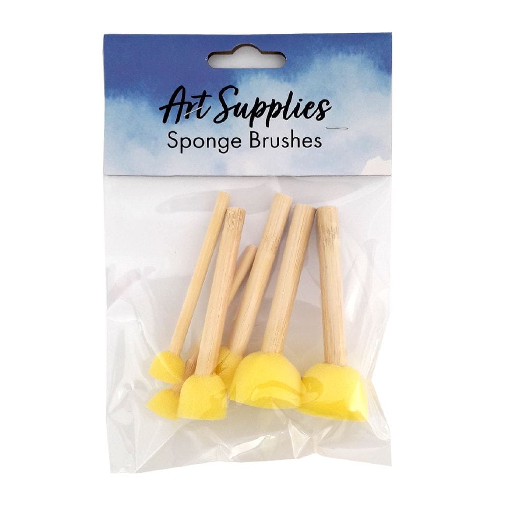 Sponge Brushes - Round 6 piece set