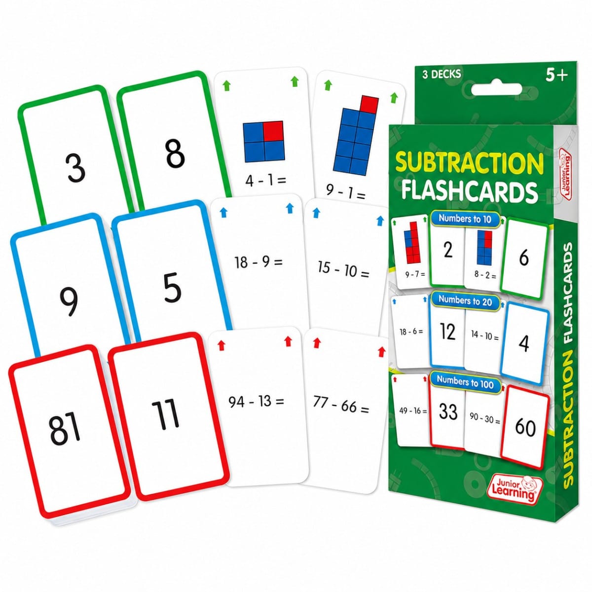 Junior Learning Subtraction Flash Cards