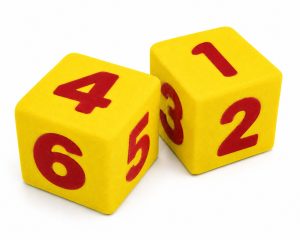 Giant Soft Foam Dice – Numbers